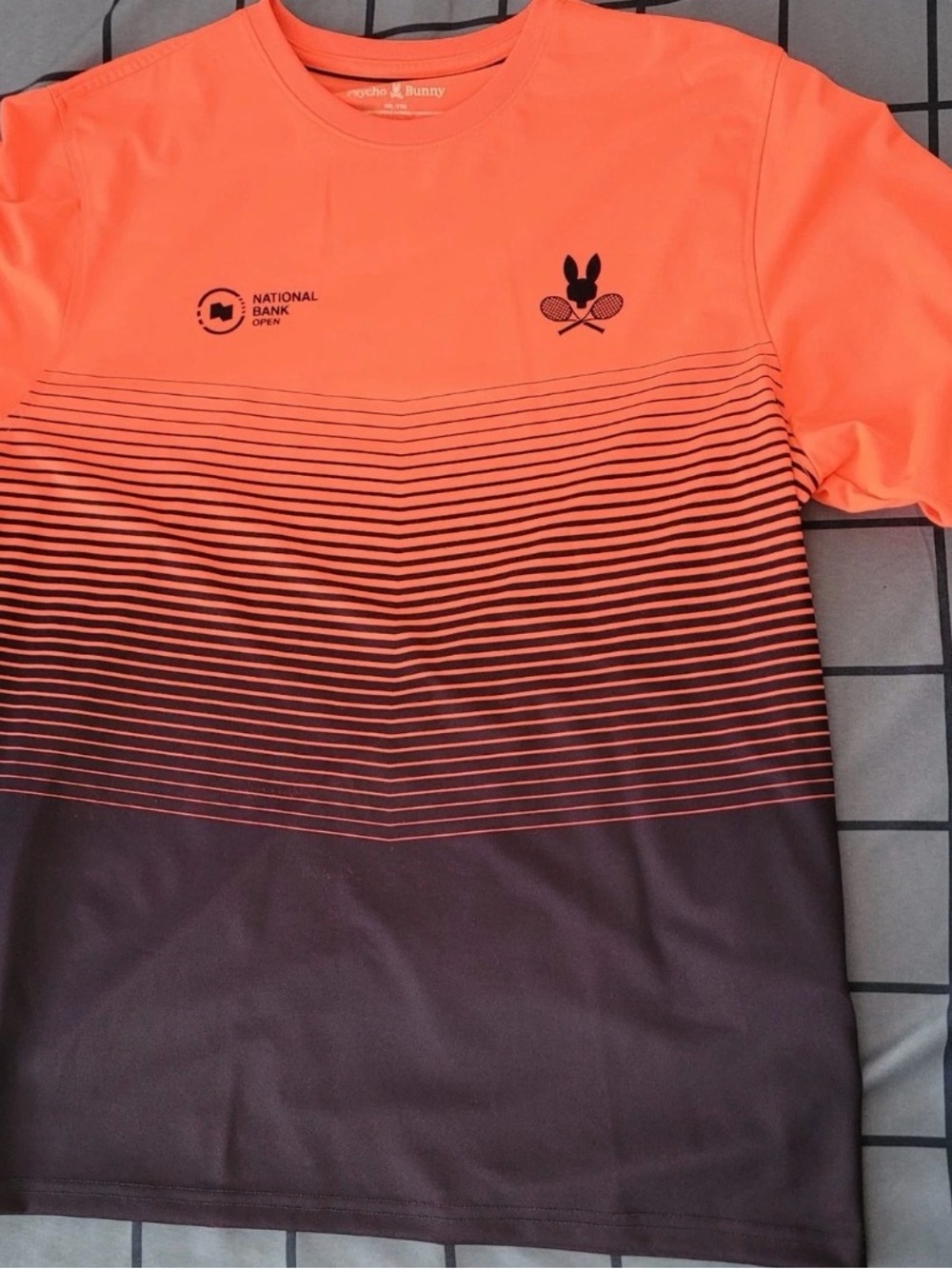 Psycho Bunny National Bank Open
2025 Orange/Navy Crewneck Tee, XXL